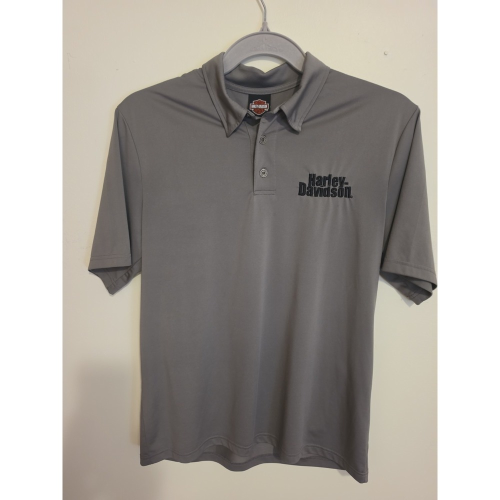 Harley Davidson Men's Performance Polo Large Gray Thunderbird Albuquerque NM...